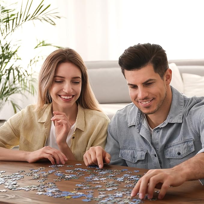 Rocorose 1000 Piece Puzzle for Adults, Sewing Room Cat Jigsaw Puzzle, Challenging Animal Puzzles Game for Family Puzzle Lovers