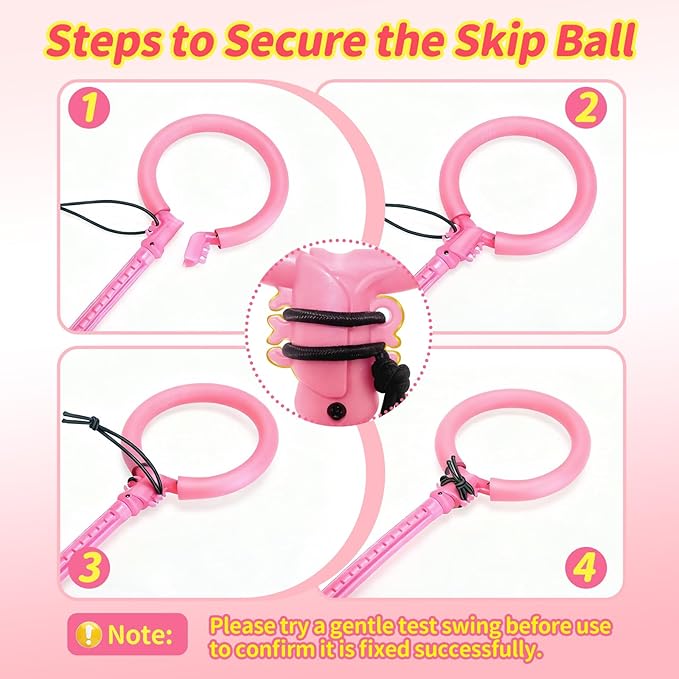 Skip Ball for Kids, Rechargeable Skip Ball Ankle Toy with Flashing Light-Up Wheel & Rod, Indoor/Outdoor Toys for Kids with Counter, Timer and Cal Calculator