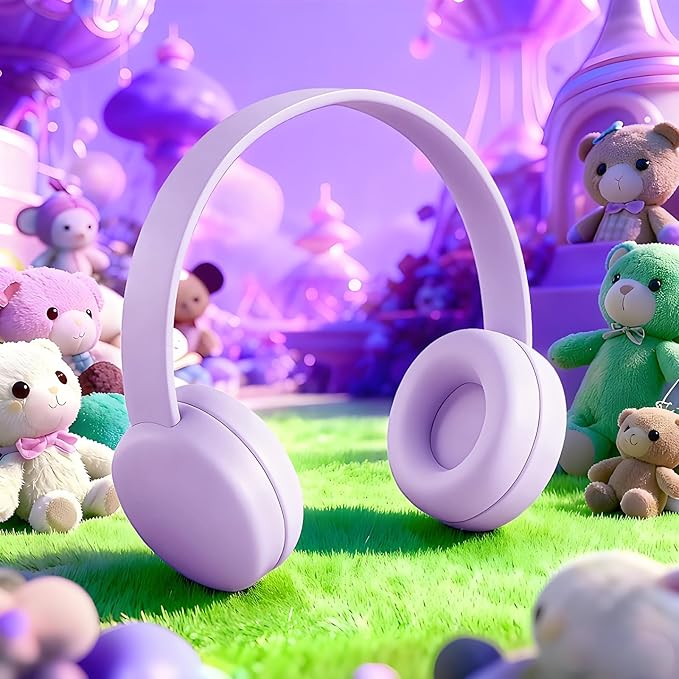 Olyre Doll Headphones for Dolls, Fits 17cm(6.69") Height Trendy Dolls or 1/6 BJDs, Miniature Headset Costume/Clothing Accessory (Doll Not Included) (Purple)