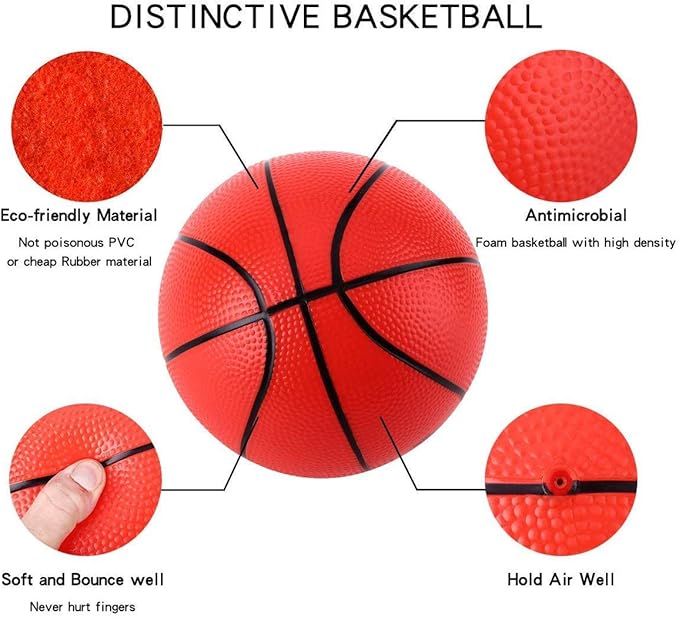 TNELTUEB Mini Basketball Replacement 8.5 Inch Pool Basketballs Ball Hoop Indoor Outdoor Toy, Fits All Standard Swimming Pool Basketball Hoop Pool Game Toy Water Games