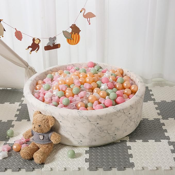 STARBOLO Ball Pit Balls - 100pcs Crush Proof Plastic Children's Toy Balls Macaron Ocean Balls for Birthday Parties Games Pool Foam Ball Pit Play Tent …