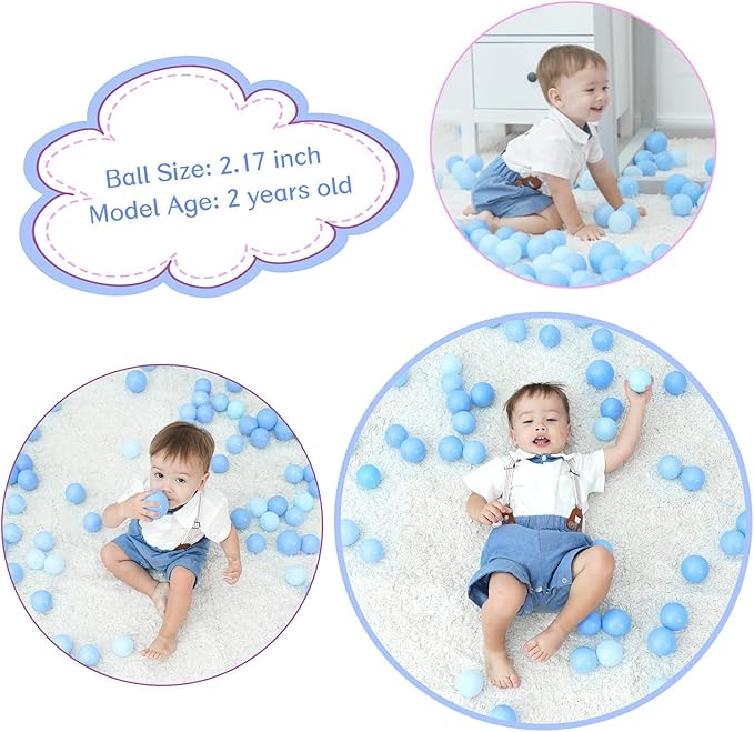 STARBOLO Ball Pit Balls for Toddlers Phthalate Free BPA Free Non-Toxic Crush Proof Play Balls for Toddlers Kids Pool Playhouse Pack of 100 200 500