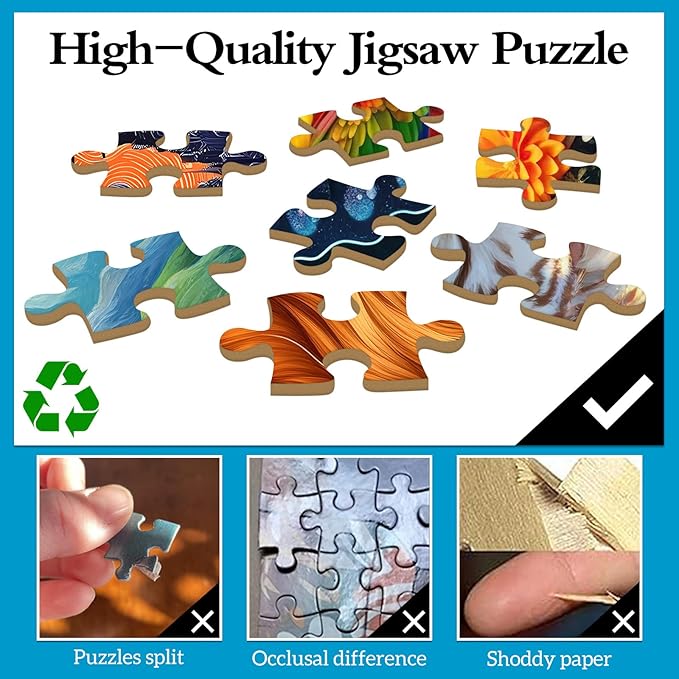 1000 Pieces Puzzles for Adults, Animal World Jigsaw Puzzle Challenging Night Game, Interlock Perfectly No Dust, for House Decoration, Birthday Party Holiday