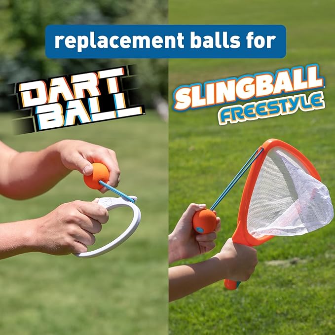 Djubi Slingball Medium Ball Refills, 5 Balls, Continue The Ultimate Game of Catch, Indoor & Outdoor Sports Toy for Kids & Adults