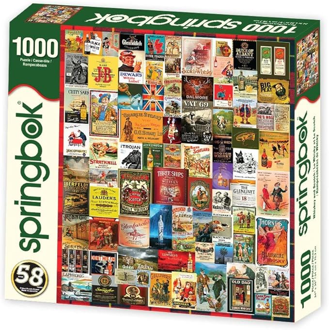 Springbok Whiskey & Scotch 1000 Piece Jigsaw Puzzle for Adults - Unique Cut Pieces - Made in USA