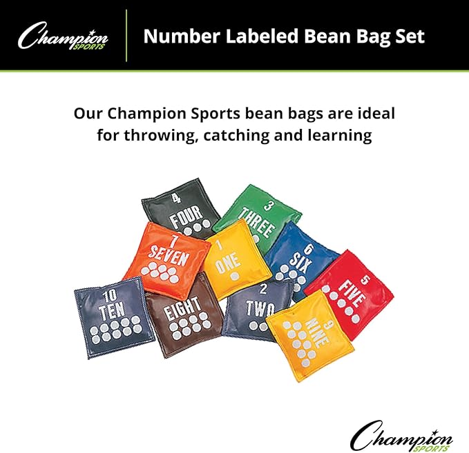 Champion Sports 5 Inch Numbered Bean Bag Set