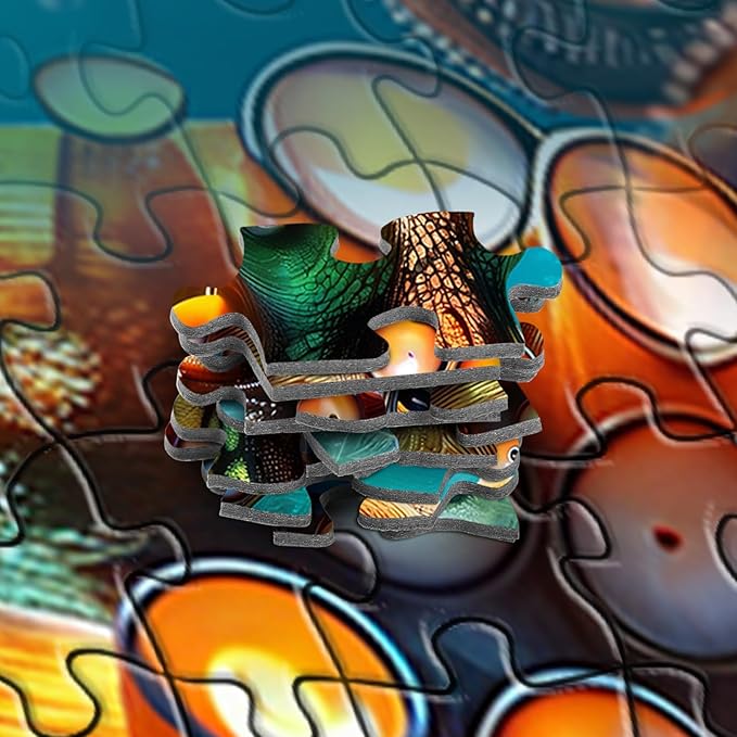 Rocorose Octopus Puzzles for Adults 1000 Pieces, Deep Blue Sea Ocean Exploration Theme Jigsaw Puzzle, Nature Marine Artwork Challenging Family Activity Puzzle Game