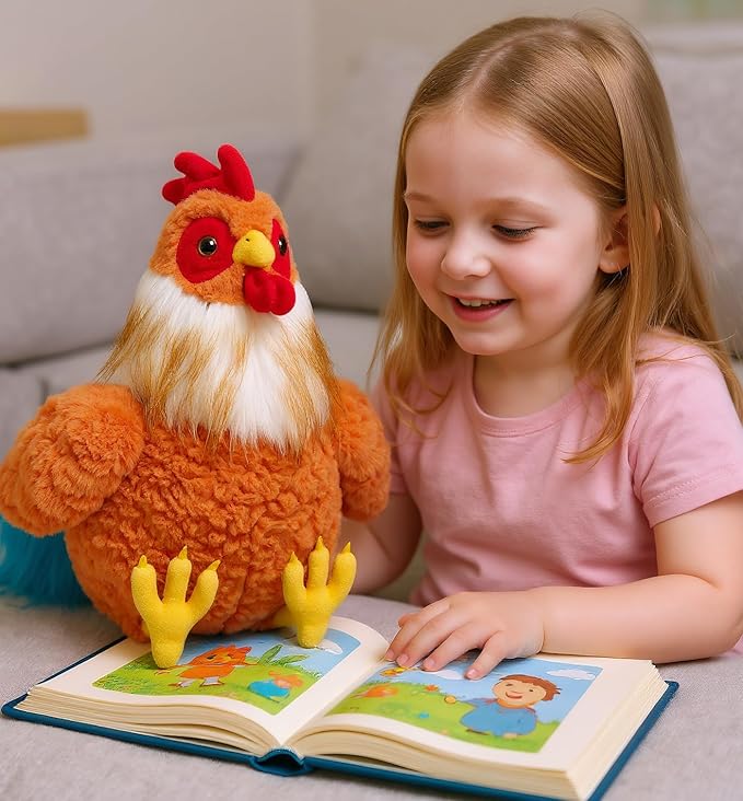 Tezituor Giant Easter Chicken Stuffed Animal, Cuddly Realistic Big Chicken Plush Toy, Large Rooster Stuffed Animals,18 Inch Soft Rooster Stuffy Farm Chick Plushie Kids Girls Boys Christmas Birthday