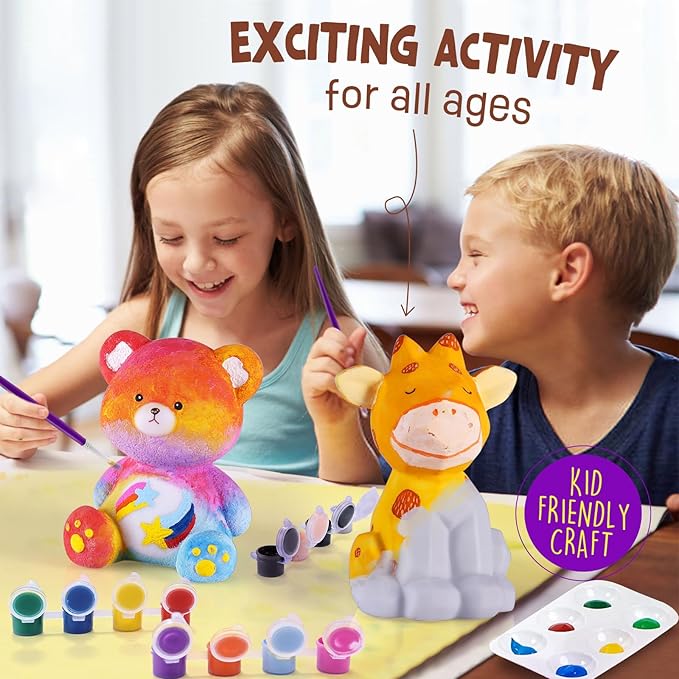 Paint Your Own Deer Lamp Kit, Art Supplies Painting Kits for Kids 6-12, Arts and Crafts for Kids Ages 8-12, Deer Toy Birthday Easter Gifts for Kids Girls Boys Ages 3 4 5 6 7 8 9 10 11 12+