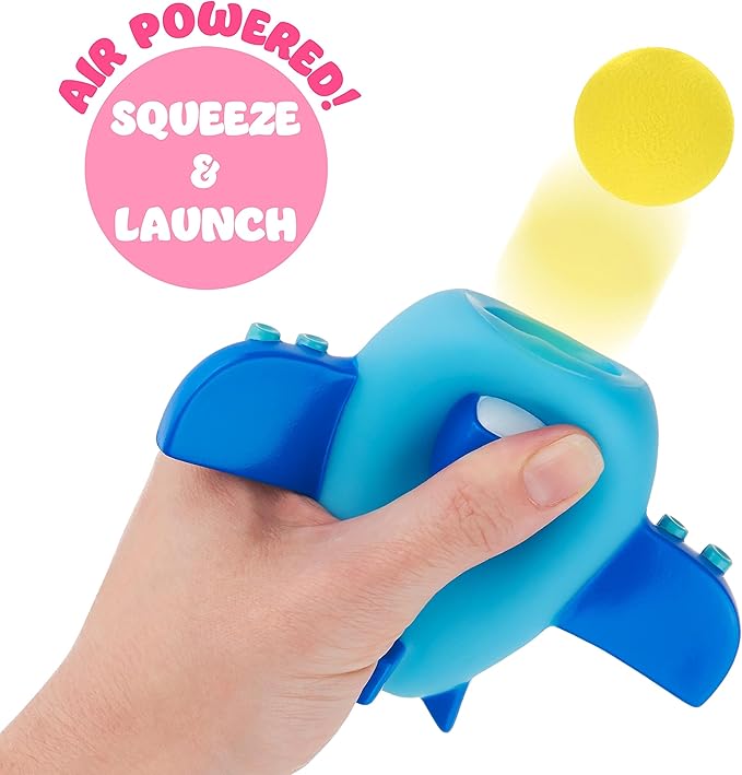 1pc Foam Ball Popper Toy - Squeeze & Launch Airplane Toy w/ Foam Balls Included – Plane Ball Shooting Squishy Toy, Toddler Toys