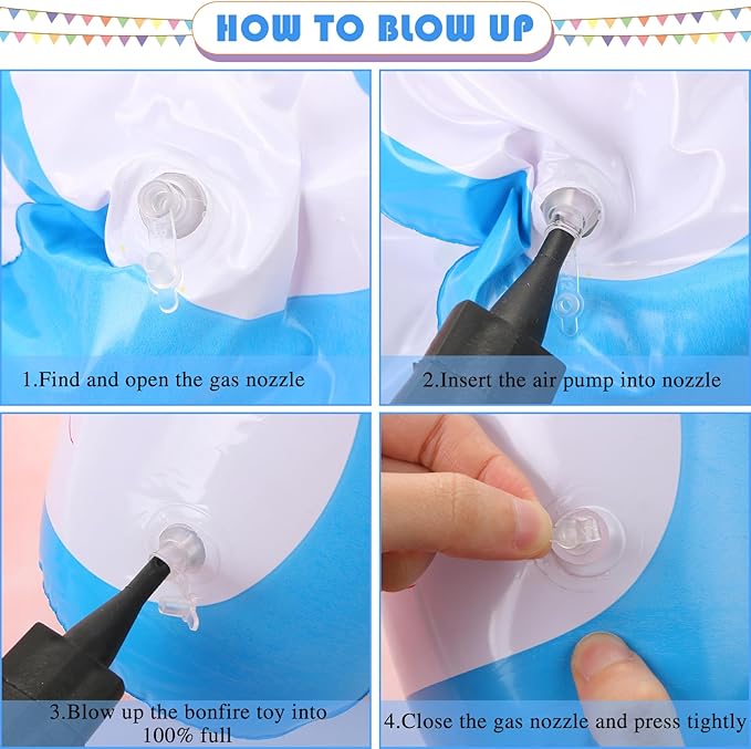 4 Pack 13.8" Inflatable Penguin Punching Bag, Random Color Already Filled Blow Up Bag Birthday Party Supplies