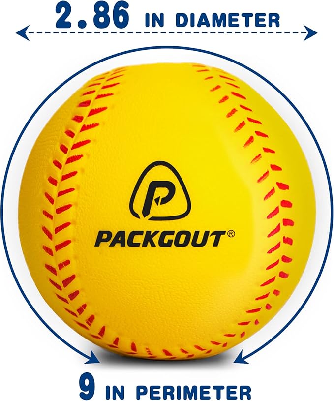 PACKGOUT Soft Foam Baseballs for Kids & Teenagers - Practice & Replacement Balls