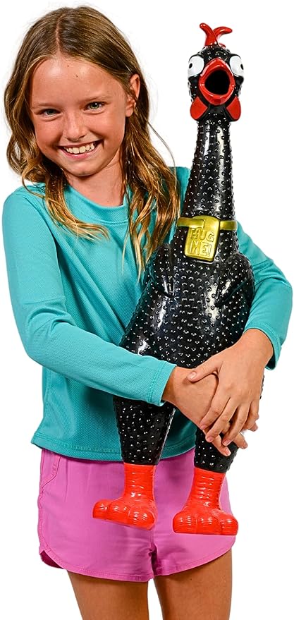 Animolds Hug Me Giant Rubber Chicken- Huge Stress Relief Screaming Chicken Toy | Screams Up to 45 Seconds- Novelty Gag and Prank Toys | Funny Toys Gifts for Christmas Stocking Stuffers for Kids Adult