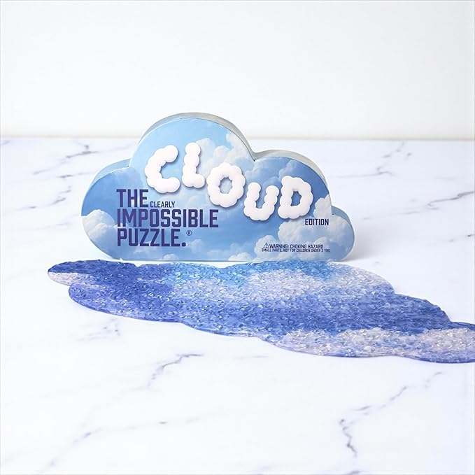 The Clearly Impossible Puzzle 100, 200, 500, 1000 Pieces Hard Puzzle for Adults Cool Difficult Clear Brain Teaser - Difficult Funny for Adults (Cloud Edition)