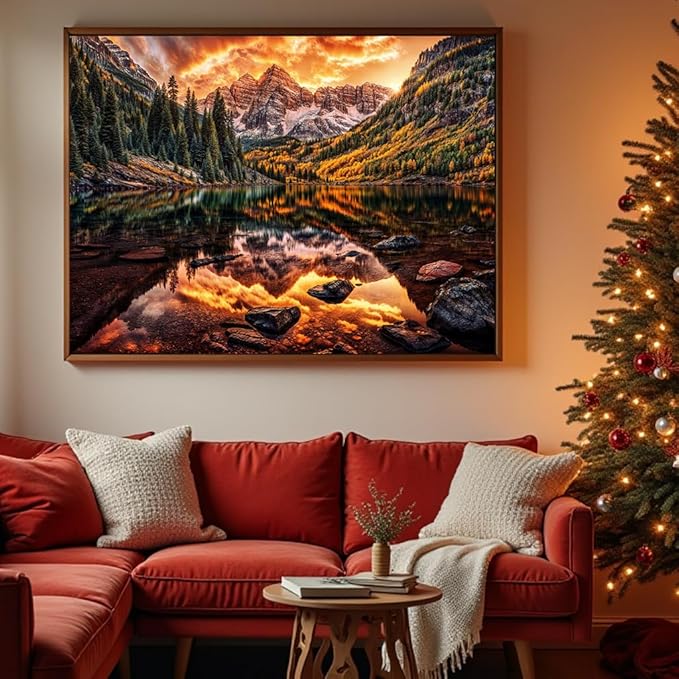 Jigsaw Puzzles for Adults,2 Pack Puzzles for Adults 1000 Pieces,Sunset Over Kirkjufell in Iceland & Maroon Bells, Nature Jigsaw Puzzles 1000 Pieces and up, for Women & Men