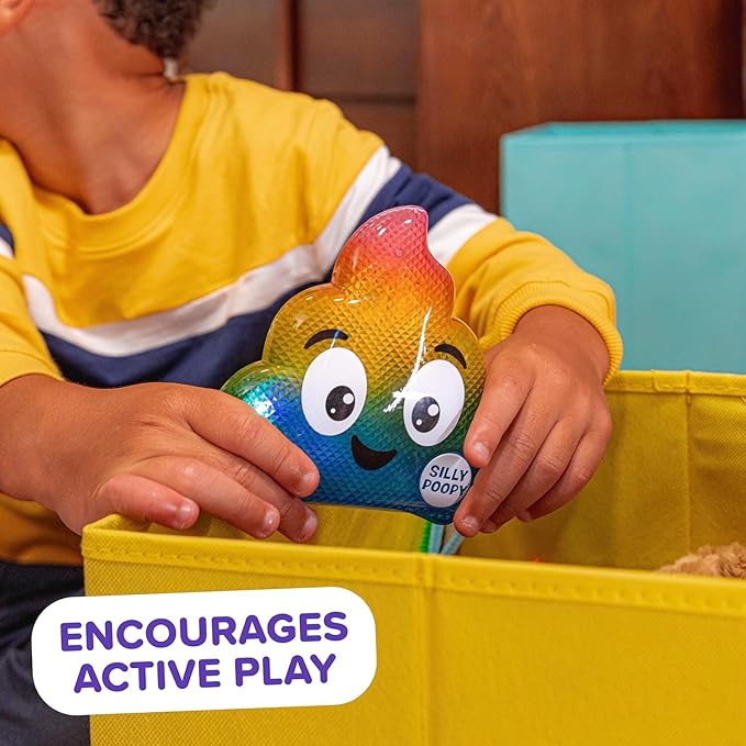 Silly Poopy’s Easter Hide & Seek Toy by Relatable, The Talking, Singing Rainbow Easter Game for Toddlers, Interactive Fun Learning Toy for Easter Basket Gifts, Includes 1 Toy and 2 AA Batteries