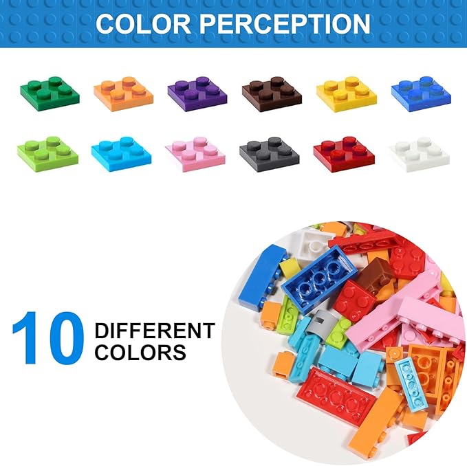 1500 Pieces Building Bricks, Classic Bulk Building Blocks Set, Creative Building Toys Compatible with All Major Brands, Gfits for Kids - 16 Shapes / 10 Colors