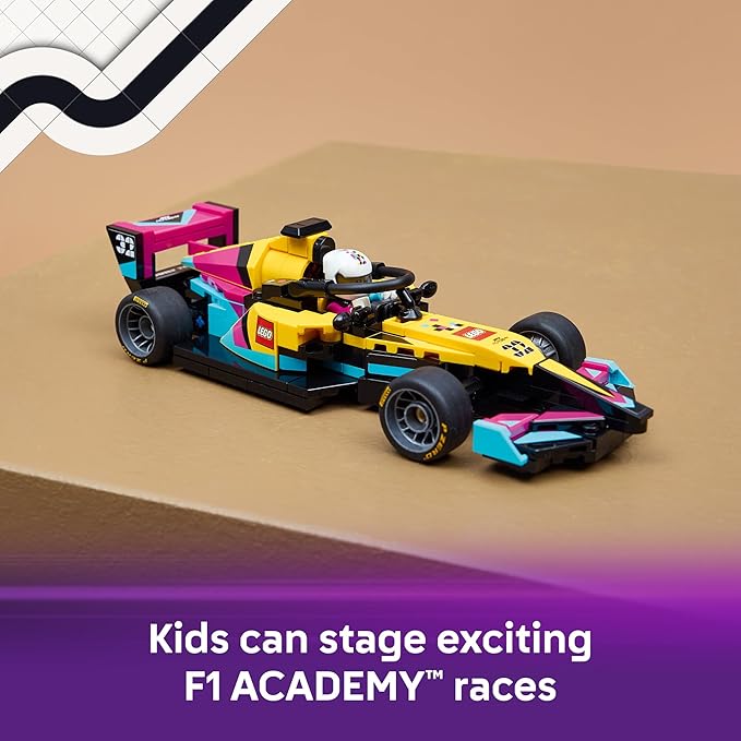 LEGO Speed Champions F1 ACADEMY Race Car Building Toy - Pretend Play Racing Vehicle W/ F1 ACADEMY Minifigure - Play & Display Toy Car for Boys & Girls, Ages 10+ - Gift Idea for Birthdays - 77258