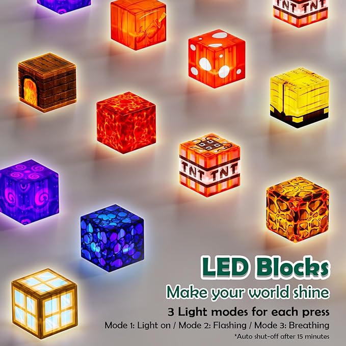 200PCS Magnetic Blocks with 8 Base Plate - 24PCS Light Blocks,Magnetic Construction Cube for Kids,STEM Sensory Educational Toys for Boys & Girls & Autism Ages 3+ Birthday Gifts
