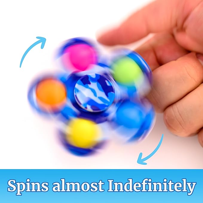 Nutty Toys Fidget Spinner - Sensory Toy for Kids & Adults - Top Stress & Anxiety Relief Gifts 2026 - Unique Easter Basket Stuffers Gift Idea - Best Toddler, Tween, Teen Girl & Teenage Boys Present