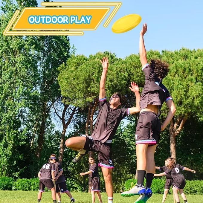 8" Flying Disc Sport Trainning Disc Toy, Beach Toy Outdoor Accessories for Backyard Lawn Park, Birthday Gift Set for Kids Boys Girls, Throwing and Catching Activities (8 Pack)