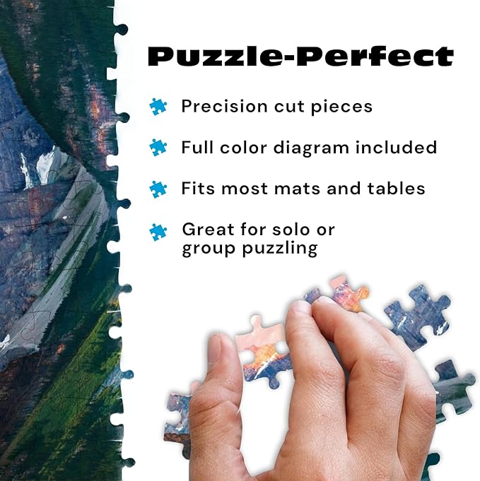 Buffalo Games - Follow Your Heart - 500 Piece Puzzle for Adults - Romantic Scenic Jigsaw with Poster - High Quality Precision Cut Pieces