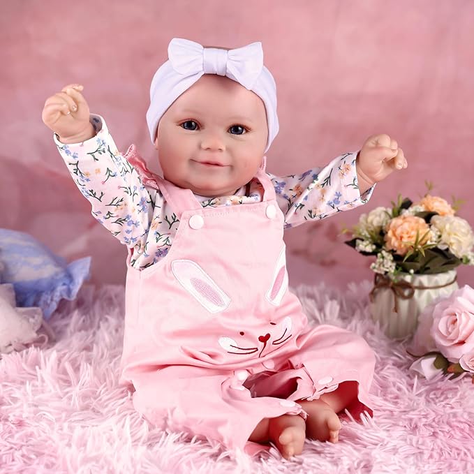 BABESIDE Reborn Baby Dolls, 20Inch Cute Soft Vinyl Realistic-Newborn Baby Doll Poseable Real Life Lifelike Baby Dolls w/Doll Accessories for 3+ Year Old Girls