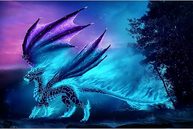 Jigsaw Puzzle 1000 Piece Dragon in The Mountains Classic Puzzle Adult Puzzle DIY Kit Wooden Toy Unique Gift Modern Home Decor