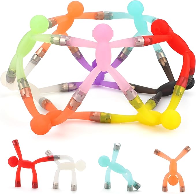 Boxgear Magnet Men – 10-Piece Magnetic Travel Toys: Valentines Day Gift for Kids Toddlers, Road Trip Game for 1-3 | Easter Basket Stuffers for Kids