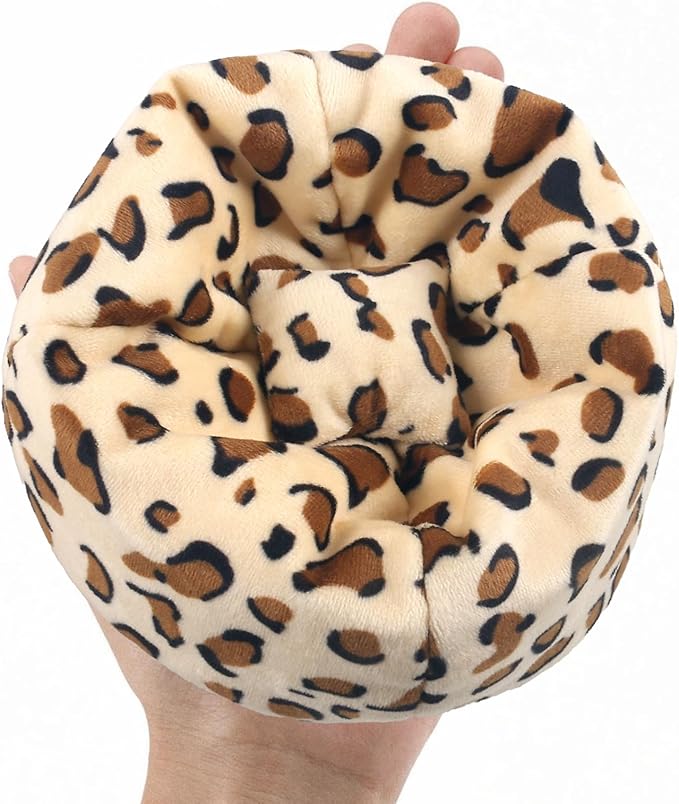 Doll Car Seat Compatible with Labubu, Handmade Bean Bag Chair for 5.9-6.7 inch Doll, Anti-Slip Bottom, Cute Doll Accessories for Display, Fans&Collectors Gifts, Durable Corduroy Fabric (Leopard Print)