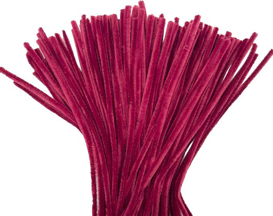 200 Pcs Pipe Cleaners, 12 Inch Long Pipe Cleaners Craft Supplies, Colorful Pipe Cleaners Pastel for Halloween Decoration, Christmas Day and Valentine’S Day DIY Art Creative Crafts (Maroon)