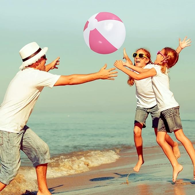 12" Beach Balls Bulk 12 Pack Inflatable Pool Ball for Kids Summer Water Games Party Supplies
