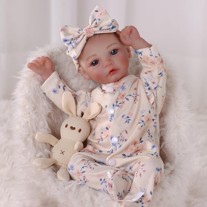 BABESIDE Lifelike Reborn Baby Dolls - 17-inch Cute Realistic Baby Doll Newborn Soft Cuddly Real Life Baby Dolls with Accessories for Kids Age 3+