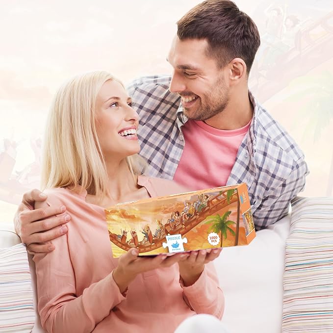 MOMIBOOK Puzzles for Adults 1000 Pieces Jigsaw Puzzles of Sunset Speedster, Painting Image Difficult Challenging Hard Impossible Puzzle Unique Funny Party Christmas Birthday Gifts