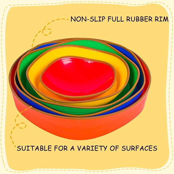 Balance Stepping Stones for Kids 5pcs Non-Slip River Stones Obstacle Course Play Indoor and Outdoor Coordination Game Sensory Toys Toddler Ages 3 4 5 6 7 8+