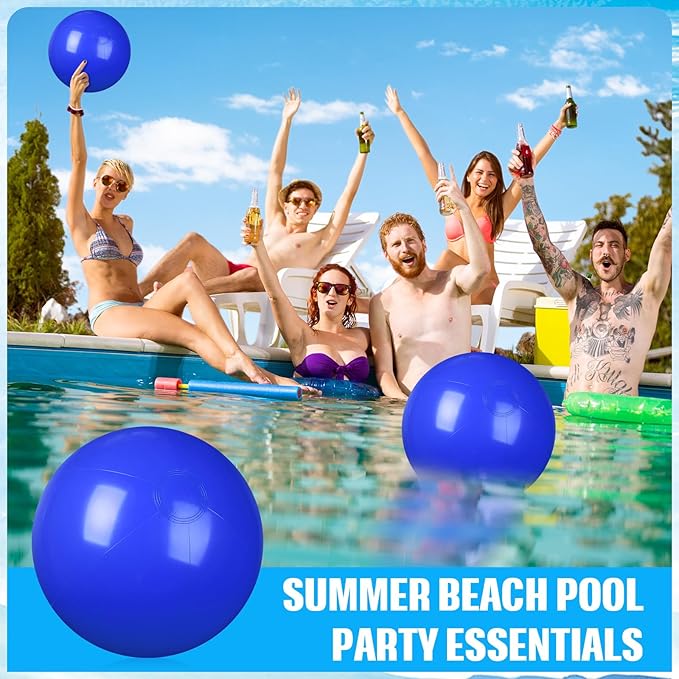 2 Pcs 12 Inch Solid Beach Balls Inflatable Beach Balls Bulk Large Blow up Pool Game Toys for for Summer Beach