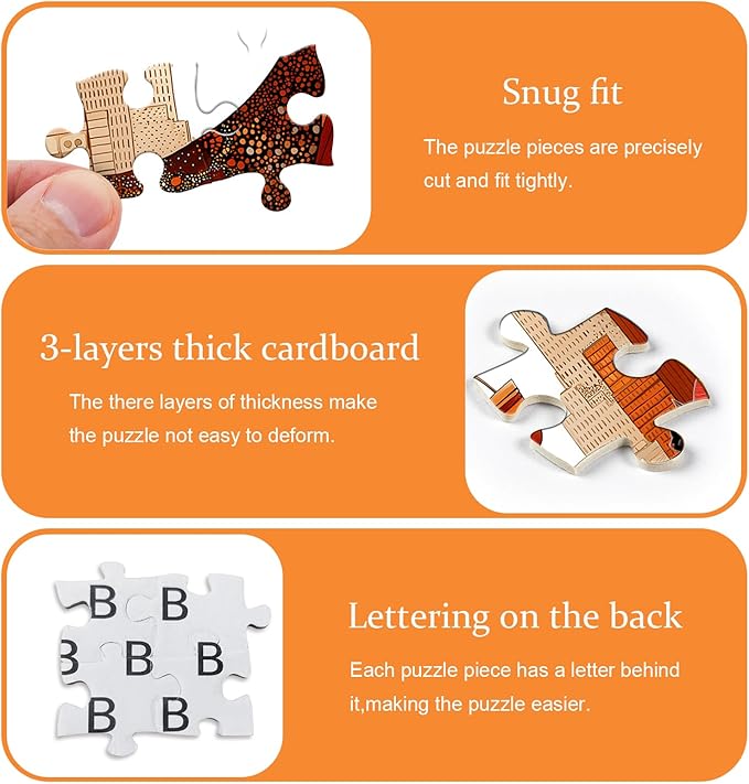 Impossible Puzzle for Adults 1000 Pieces, PICKFORU Orange Time Jigsaw Puzzle Beauty Women Aesthetic Art, Cat Elegant Lady Challenge Puzzle