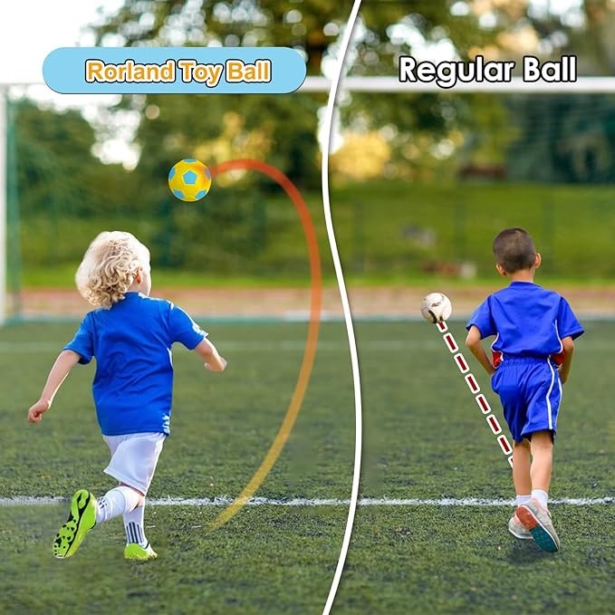 Swerve and Curve Soccer Ball Size 4,Soccer Training Ball with Special Panels to Play, Outdoor Indoor Activities Games, Kids Fun Football for Backyard,Lawn