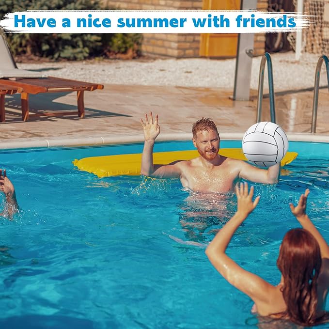 Jerify 12 Inch Inflatable Volleyball Beach Ball Pool Ball Volleyball Party Supplies for Kids Adults Summer Beach Water Swimming Pool Accessories