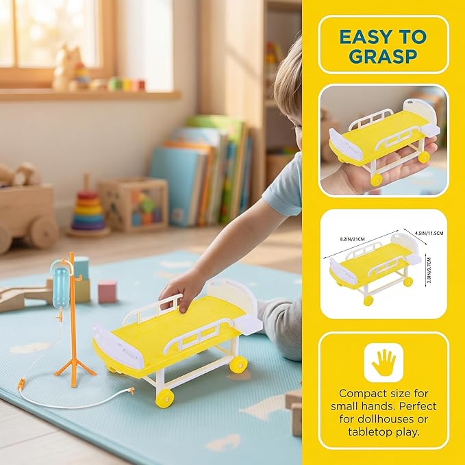 Toddmomy Dollhouse Mini Imitation Toys - Doctor Role Play & Pretend Play Playset Accessories for Kids