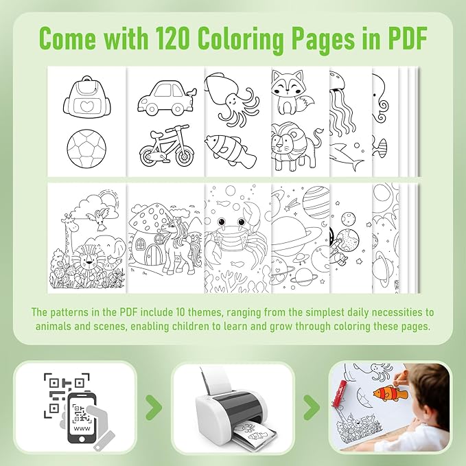 JUPITEARTH 12 Colors Tempera Paint Sticks with 120 PDF Coloring Pages and 30 Stickers, Quick Drying, Smooth, Non-Toxic and Washable Paint Sticks for Kids Drawing on Pumpkin, Wood, Rock, Glass