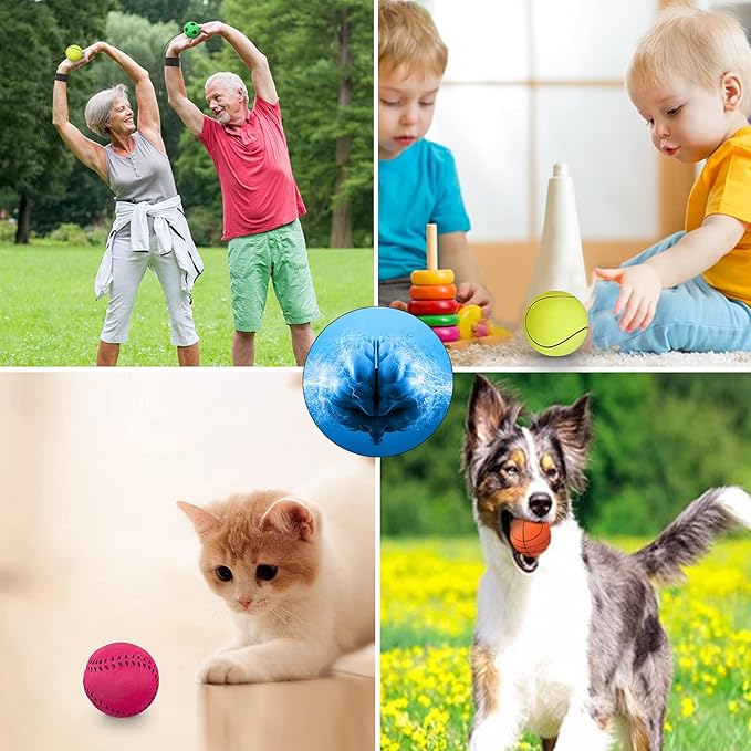 ZUYEE 4/8/16 Pack 2.36 inch Wrist Return Balls Baseballs on a String with Wristband - for Kids, Teens & Adults - Fun Sports Gift for Wrist Exercise Hand-Eye Coordination & Rebound Practice