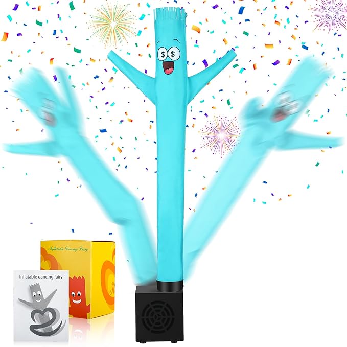 Poen Easter Gifts for Kids Mini Wacky Waving Inflatable Tube Guy with Blower Gag Toy Gift Inflatable Tube Man Birthday Desktop Decor Dancing Blow up Man for Office Party Decor(Miser)