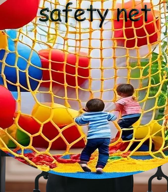 Climbing Net Balcony Netting for Pets, Stairway for Balcony,Baseball Softball Net Sports Netting for Railings,Playground,Kids Safety net Rope,Driveway Nets 3.3X6.6FT
