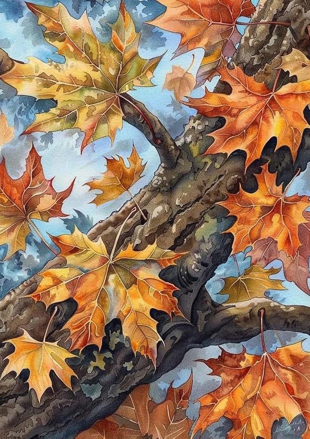 Interesting Wooden Challenging Jigsaw Maple Leaves Puzzles Valentine's Day Art Jigsaw Puzzle 1000 Pieces Unique and Large Puzzle Educational Games Toys Gift