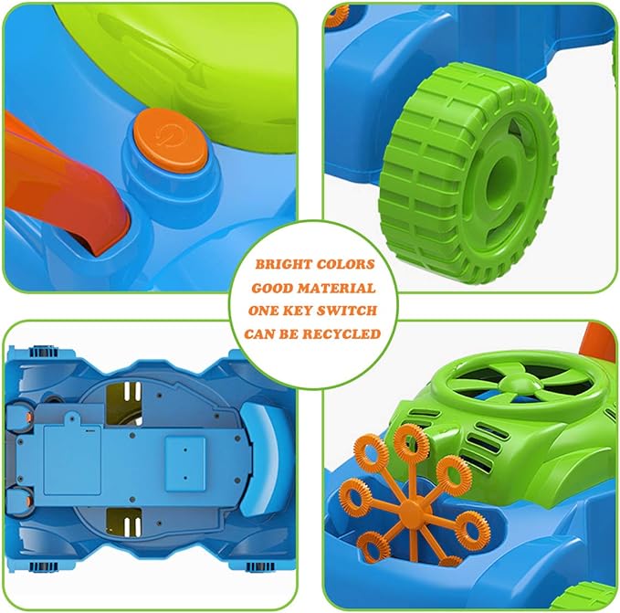 Lydaz Bubble Lawn Mower for Toddlers 1-3, Kids Bubble Machine for 1-Year-Old Boys Toy Gifts, Gardening Easter Basket Stuffers Birthday Toys, Push Summer Outdoor Toys for Preschool Baby Boys Age 1 2 3