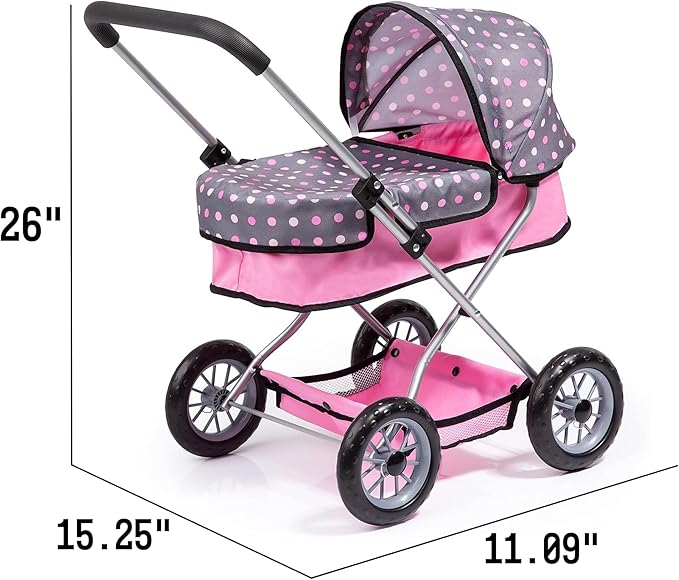 Bayer Smarty Modern Doll Pram & Stroller Set for 18 inch Dolls with Accessories