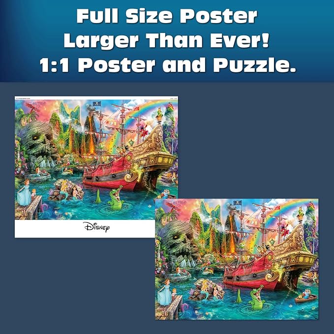 Disney Peter Pan Mermaid Lagoon 1000 Piece Jigsaw Puzzle for Adults - Buffalo Games Sapphire Select Premium Puzzles