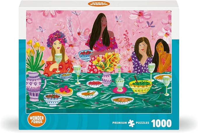 Wonder Forge Ladies' Brunch 1000 Piece Jigsaw Puzzle for Adults | Unique, Perfectly-Fitting Pieces | Fun, Vibrant Imagery | Amazon Exclusive