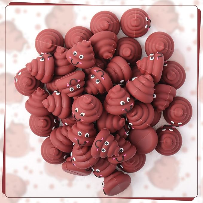200 Pcs Mini Poop Figurine Tiny Statue Small Poop Figures Toys Fake Classic Brown Toys for Gift Bag Fillers Halloween Egg Fillers Prank Hide and Seek Props Party Supplies Gifts